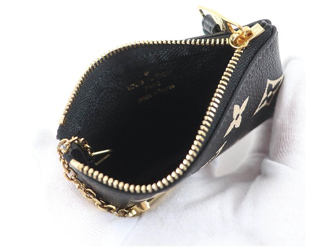 Monedero de cuero Monogram Empreinte Louis Vuitton Negro Beige - vista 6