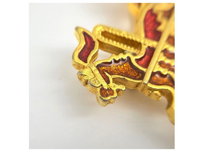 Spilla Logo Placcata Oro Hermès D'oro - vista 4