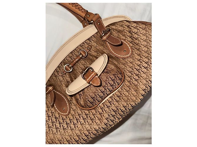 Borsa Boston Trotter Christian Dior Marrone - vista 2