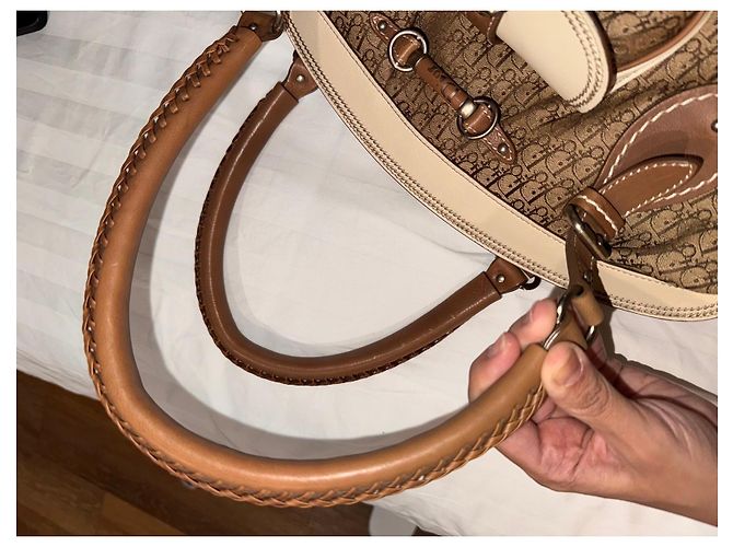 Borsa Boston Trotter Christian Dior Marrone - vista 3
