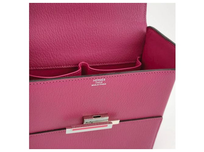 Borsa Hermès Cinthetic Box L3 Rossa in pelle di capra - vista 6