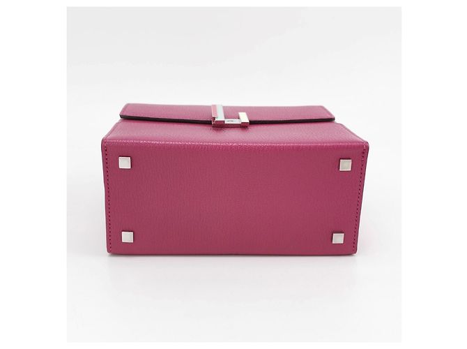 Borsa Hermès Cinthetic Box L3 Rossa in pelle di capra - vista 8