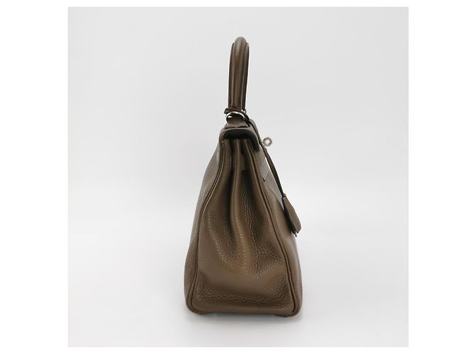 Borsa a mano Hermès Lovecraft 28 pelle Togo grigio - vista 5
