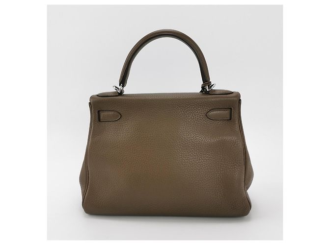 Borsa a mano Hermès Lovecraft 28 pelle Togo grigio - vista 6