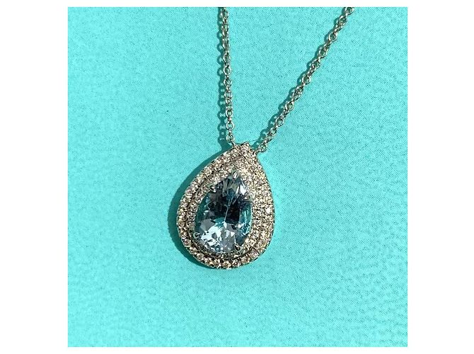 Collana Tiffany & Co Soleste Diamante e Acquamarina Argento - vista 2