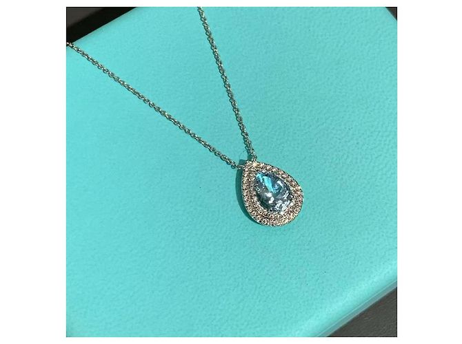 Collana Tiffany & Co Soleste Diamante e Acquamarina Argento - vista 4