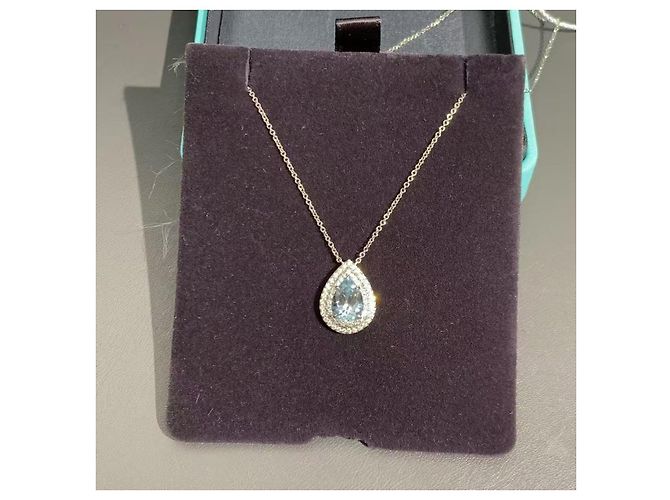 Collana Tiffany & Co Soleste Diamante e Acquamarina Argento - vista 5