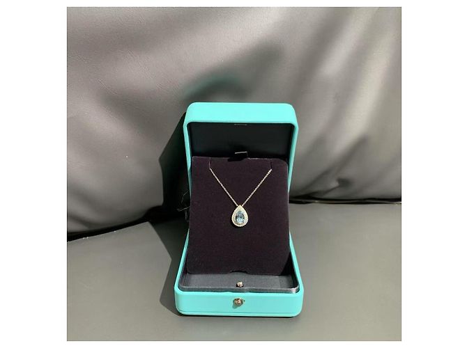 Collana Tiffany & Co Soleste Diamante e Acquamarina Argento - vista 6