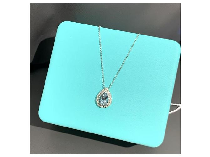 Collana Tiffany & Co Soleste Diamante e Acquamarina Argento - vista 7