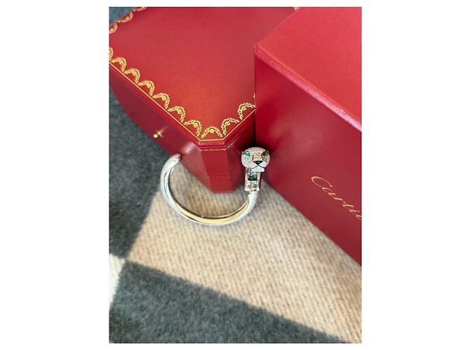 Bracciale Cartier Panthère Leopardo in platino e diamanti No. 16 Argento - vista 4
