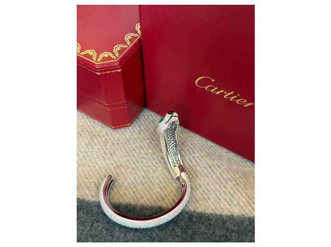 Bracciale Cartier Panthère Leopardo in platino e diamanti No. 16 Argento - vista 5