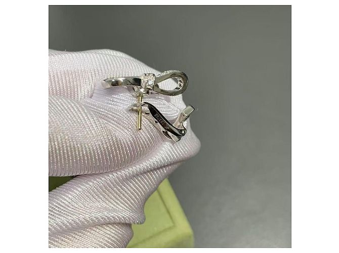 Orecchini Ruban Van Cleef & Arpels diamante oro bianco Argento - vista 6