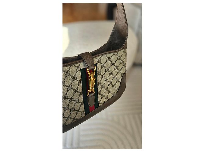 Borsa Balenciaga x Gucci in tela monogrammata Marrone Rosso Beige Verde - vista 13