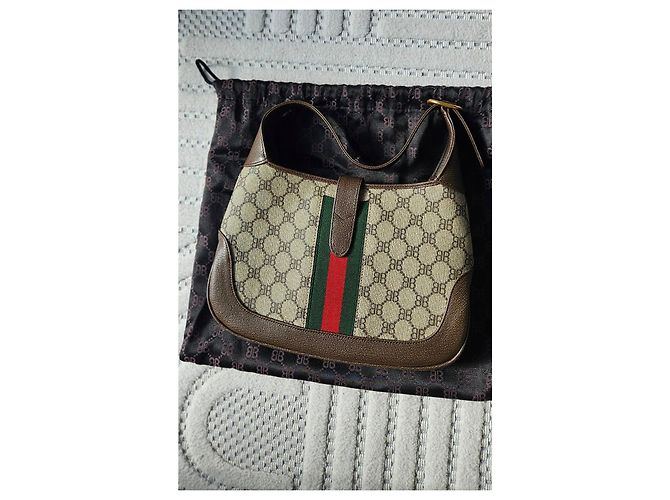 Borsa Balenciaga x Gucci in tela monogrammata Marrone Rosso Beige Verde - vista 14