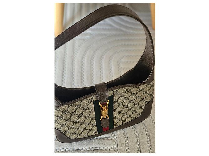 Borsa Balenciaga x Gucci in tela monogrammata Marrone Rosso Beige Verde - vista 6
