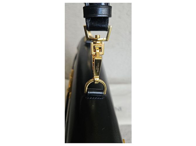 Saint Laurent schwarze Lederhandtasche mit Henkel - Ansicht 10