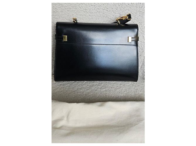 Saint Laurent schwarze Lederhandtasche mit Henkel - Ansicht 12