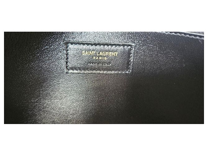 Saint Laurent schwarze Lederhandtasche mit Henkel - Ansicht 5