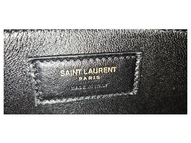 Saint Laurent schwarze Lederhandtasche mit Henkel - Ansicht 7