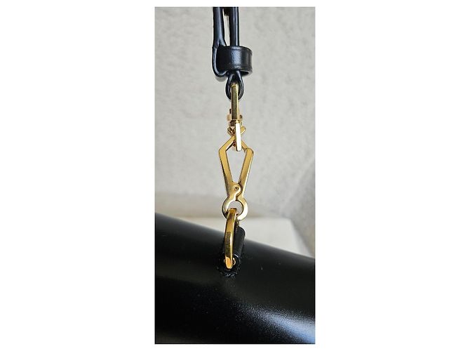 Saint Laurent schwarze Lederhandtasche mit Henkel - Ansicht 9