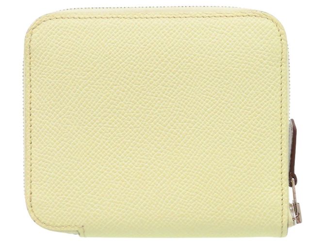 Portamonete in seta Azap di Hermès in beige - vista 3