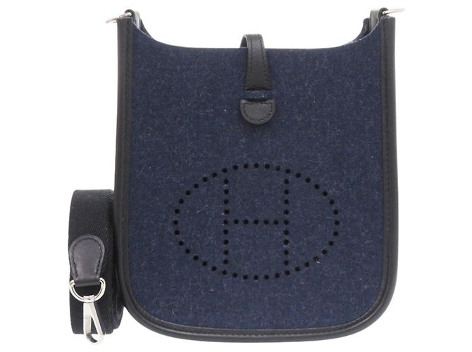 Evelyne TPM Schultertasche von Hermès Schwarz Blau - Ansicht 2