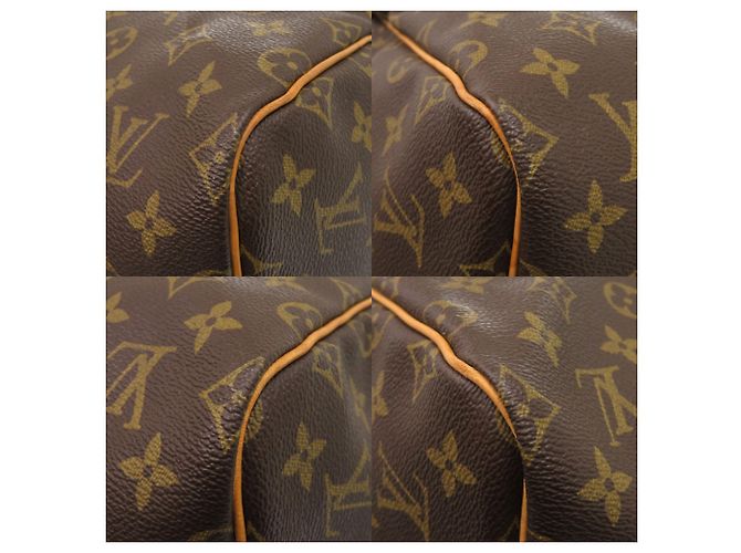 Borsa Boston Keepall 55 Monogram Louis Vuitton Marrone Monogramma - vista 4