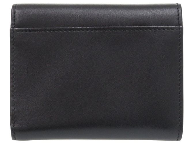 Billetera Tri-Fold Triangle Saffiano de Prada Negro - vista 3