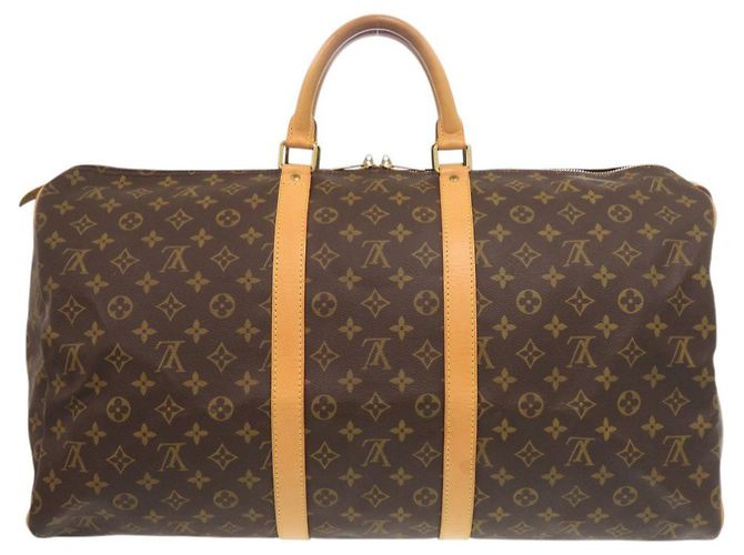 Borsa Boston Keepall 55 Monogram Louis Vuitton Marrone - vista 2