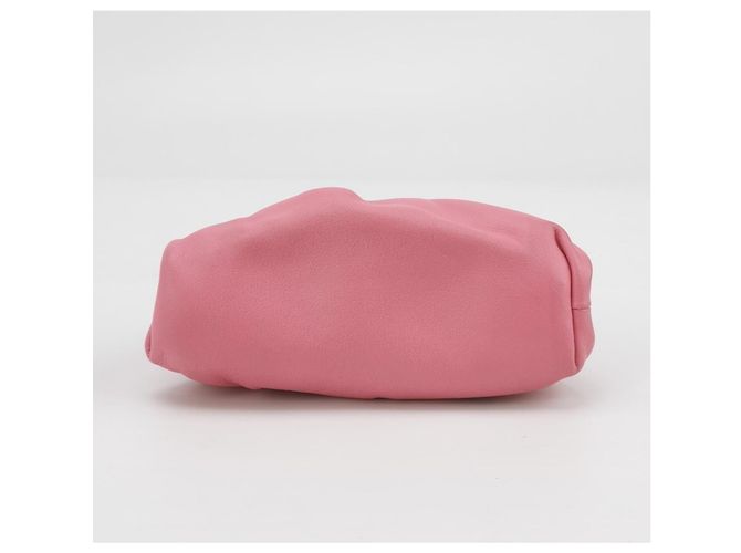 Mini portafoglio Bottega Veneta Cloud rosa in agnello - vista 6