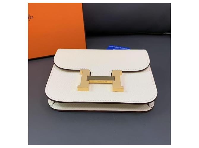 Borsa Hermès Constance Smile in pelle Epsom bianca Bianco - vista 2