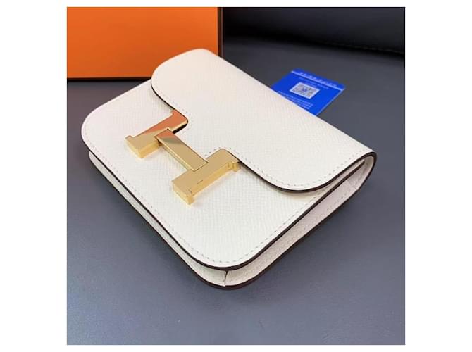 Borsa Hermès Constance Smile in pelle Epsom bianca Bianco - vista 4
