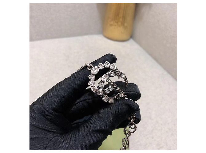 Bracciale con perline Gucci nero diamante - vista 2