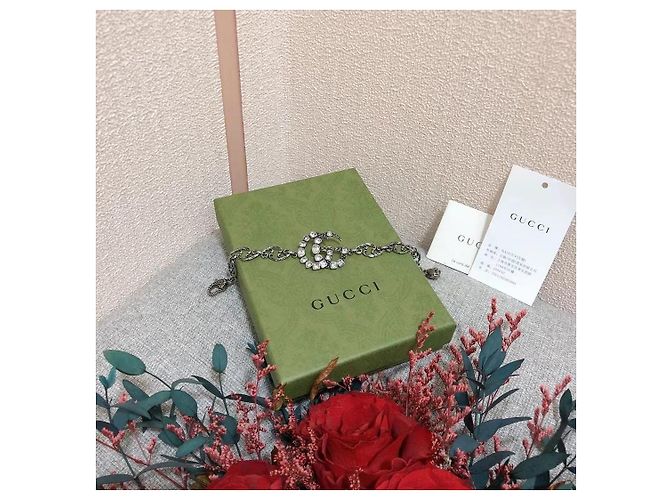 Bracciale con perline Gucci nero diamante - vista 5