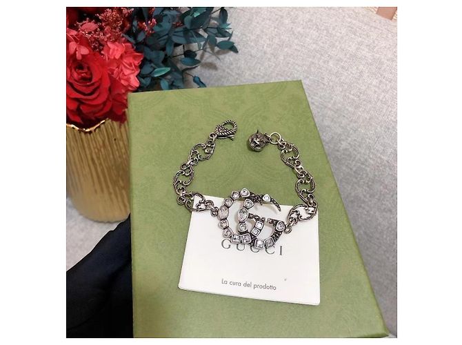 Bracciale con perline Gucci nero diamante - vista 7