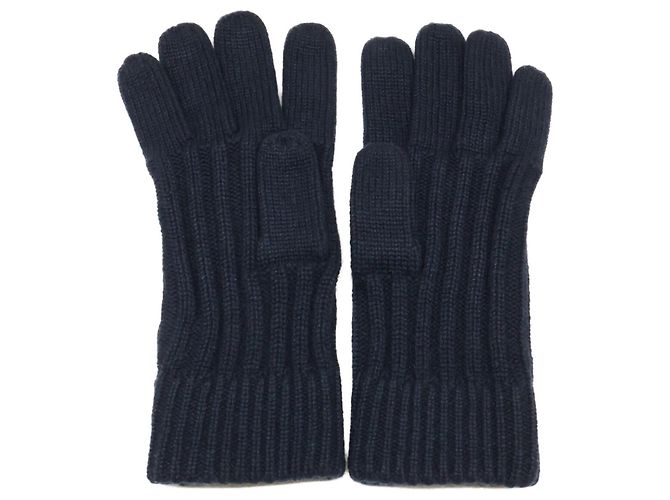 Guanti in cashmere e seta H Torsade di Hermès Blu navy - vista 6