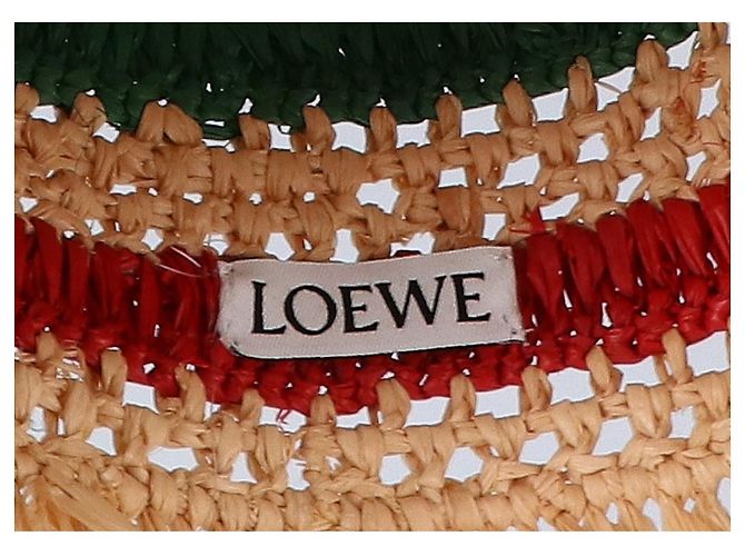 Cappello Clochette in Raffia a Strisce Anagram Loewe Multicolore - vista 7