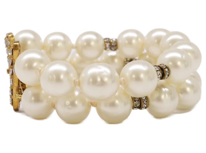 Timeless Bracciale a doppio filo di perle finte Chanel D'oro - vista 3