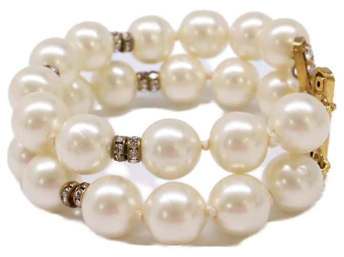 Timeless Bracciale a doppio filo di perle finte Chanel D'oro - vista 5