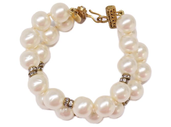 Timeless Bracciale a doppio filo di perle finte Chanel D'oro - vista 6