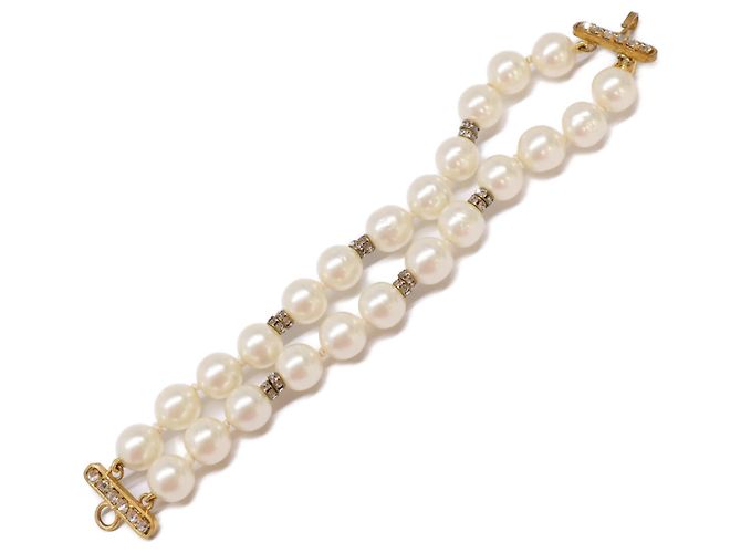 Timeless Bracciale a doppio filo di perle finte Chanel D'oro - vista 7