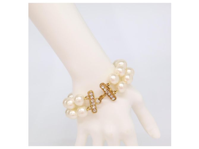 Timeless Bracciale a doppio filo di perle finte Chanel D'oro - vista 9