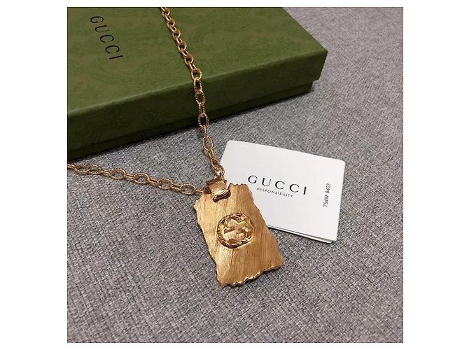 Gucci Collana Lunga Lava in Lega di Bronzo Dorata D'oro - vista 4