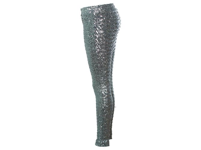 Isabel Marant, Pantalon en sequins argenté Métallisé - vue 2