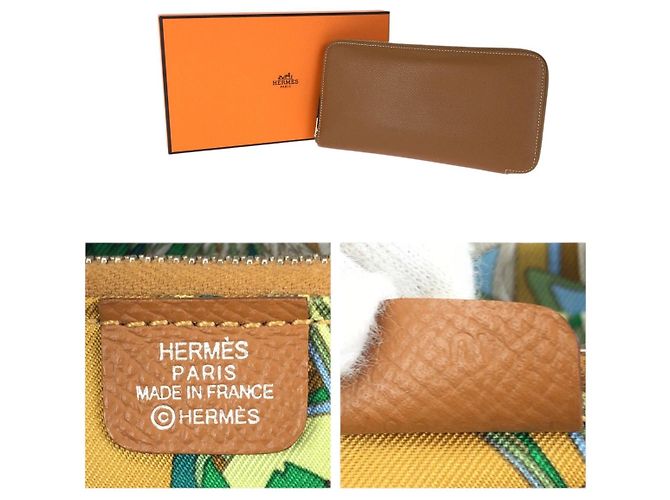 Portafoglio Long Azap Silk'in Hermès Marrone - vista 5