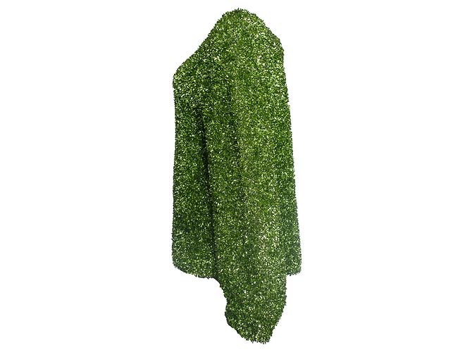 Dries van Noten, Suéter verde oversized de lamé - vista 4