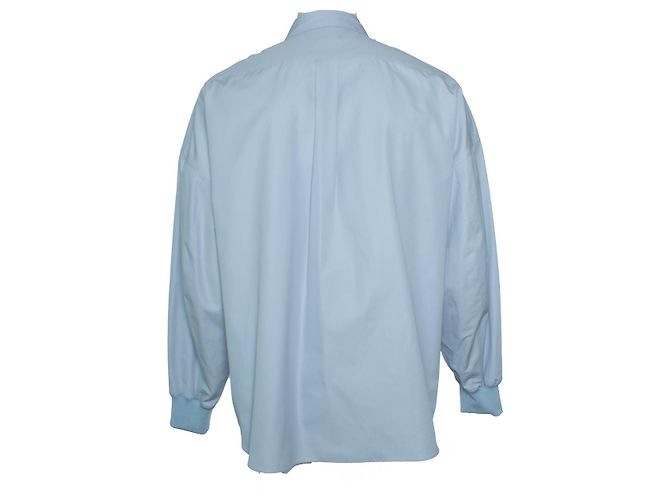 Alexander McQueen, Giacca camicia azzurra con zip Blu - vista 2