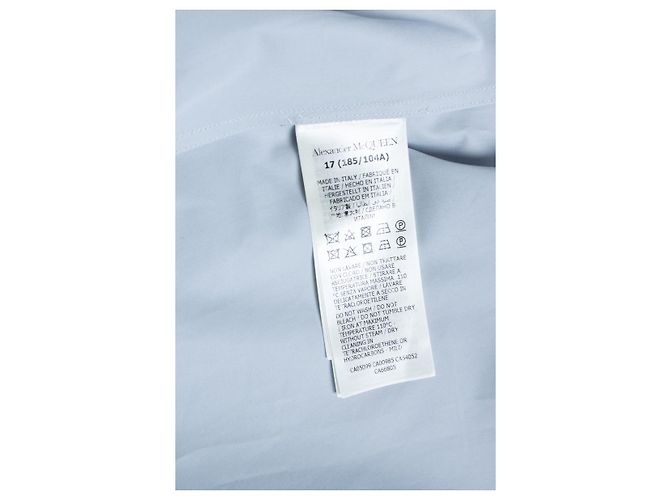 Alexander McQueen, Giacca camicia azzurra con zip Blu - vista 7