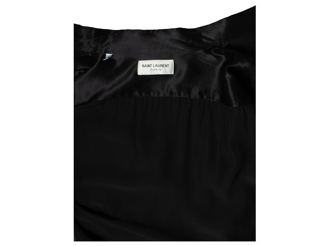 Camicia in seta nera Saint Laurent 2016 Nero - vista 6