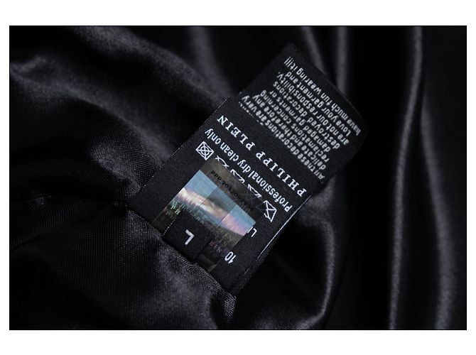 Philipp Plein, bomber in pelle con cappuccio e pelliccia Nero - vista 5